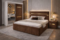 Dormitor Velvet Maro cu Dressing Tapitat
