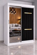 Dressing Tapitat Velvet Negru Cu Oglinda