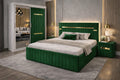 Dormitor Velvet Verde cu Dressing Tapitat