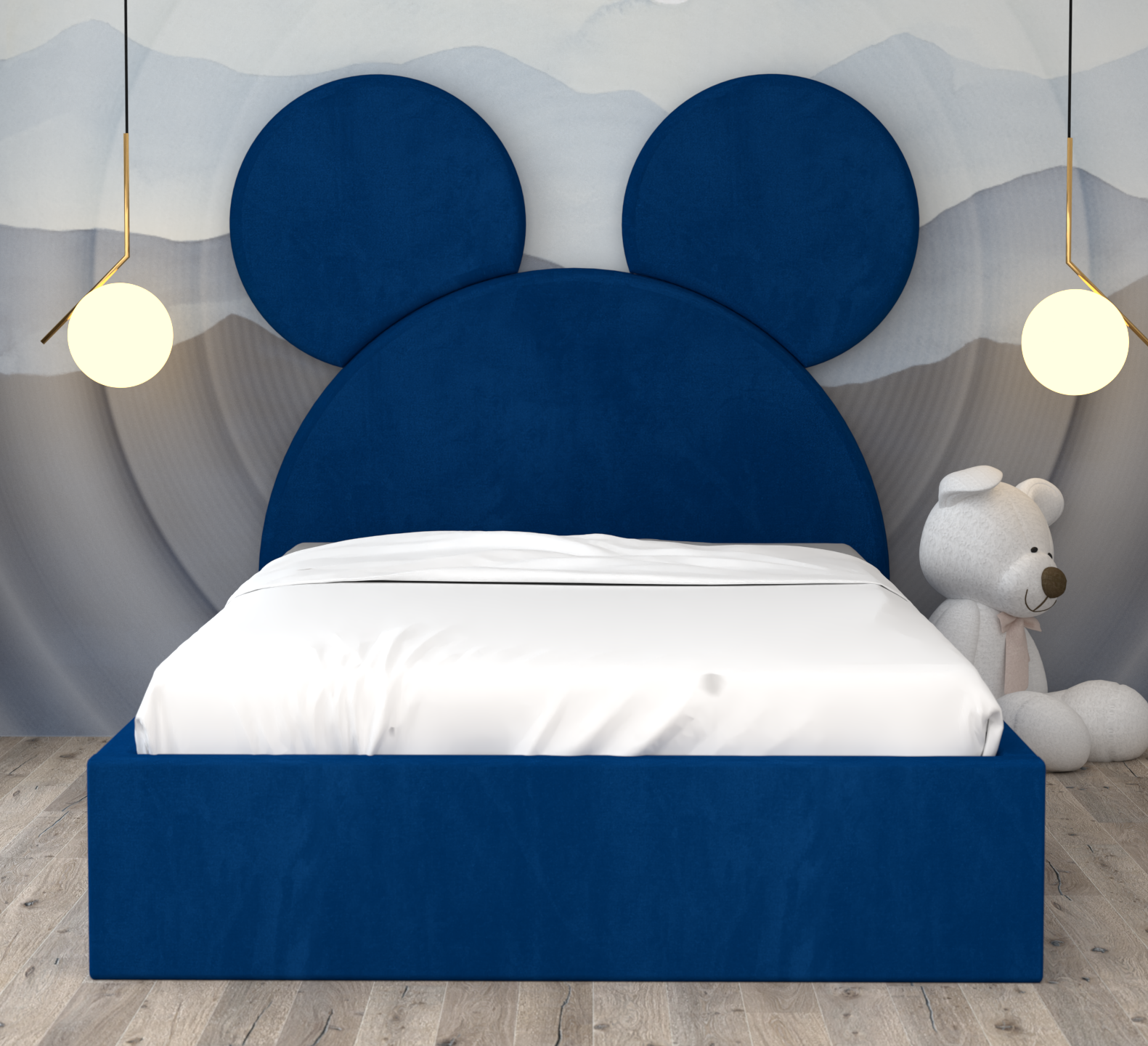 Pat Tapitat Mickey cu Catifea Premium