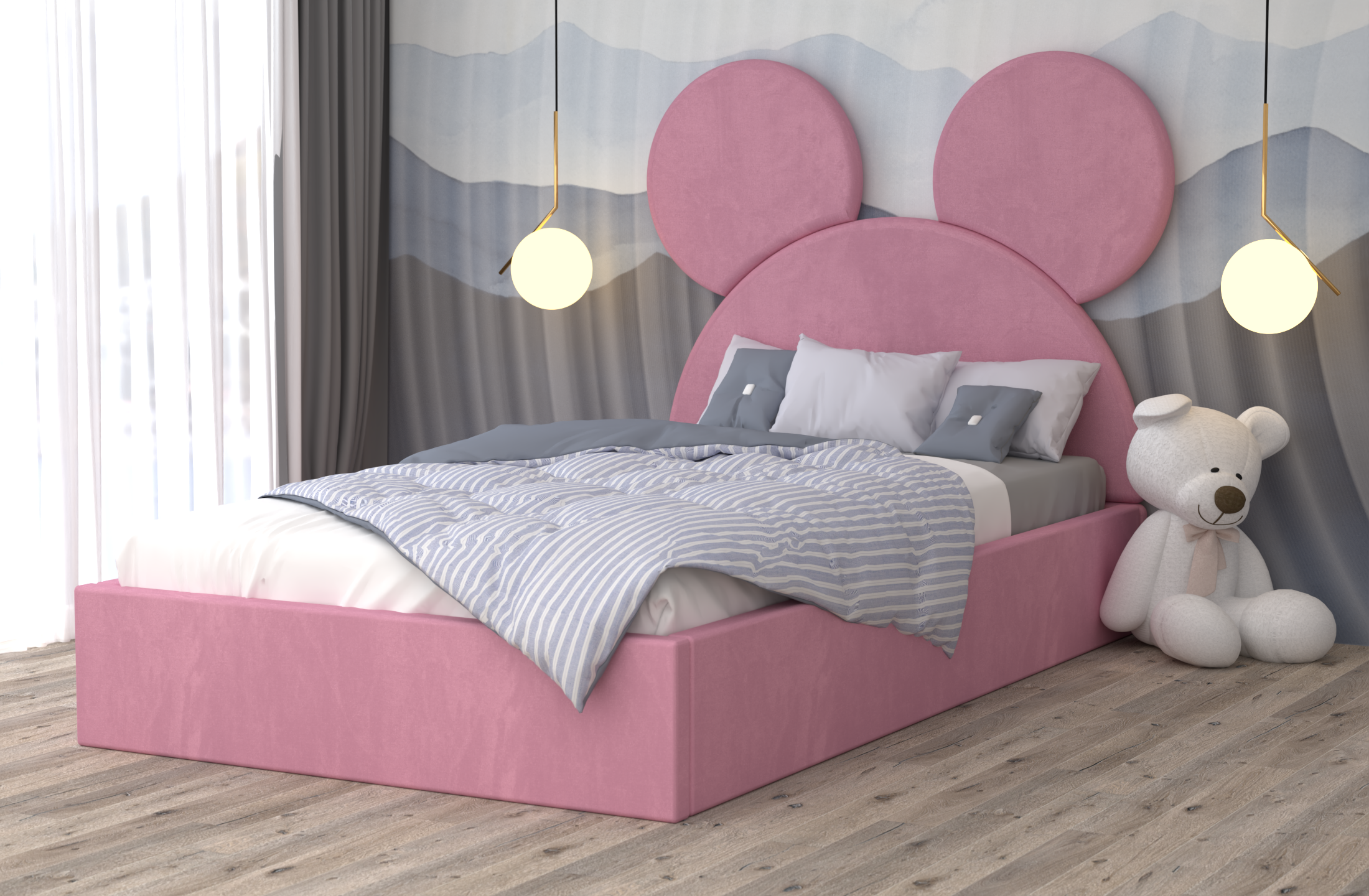 Pat Tapitat Mickey cu Catifea Premium