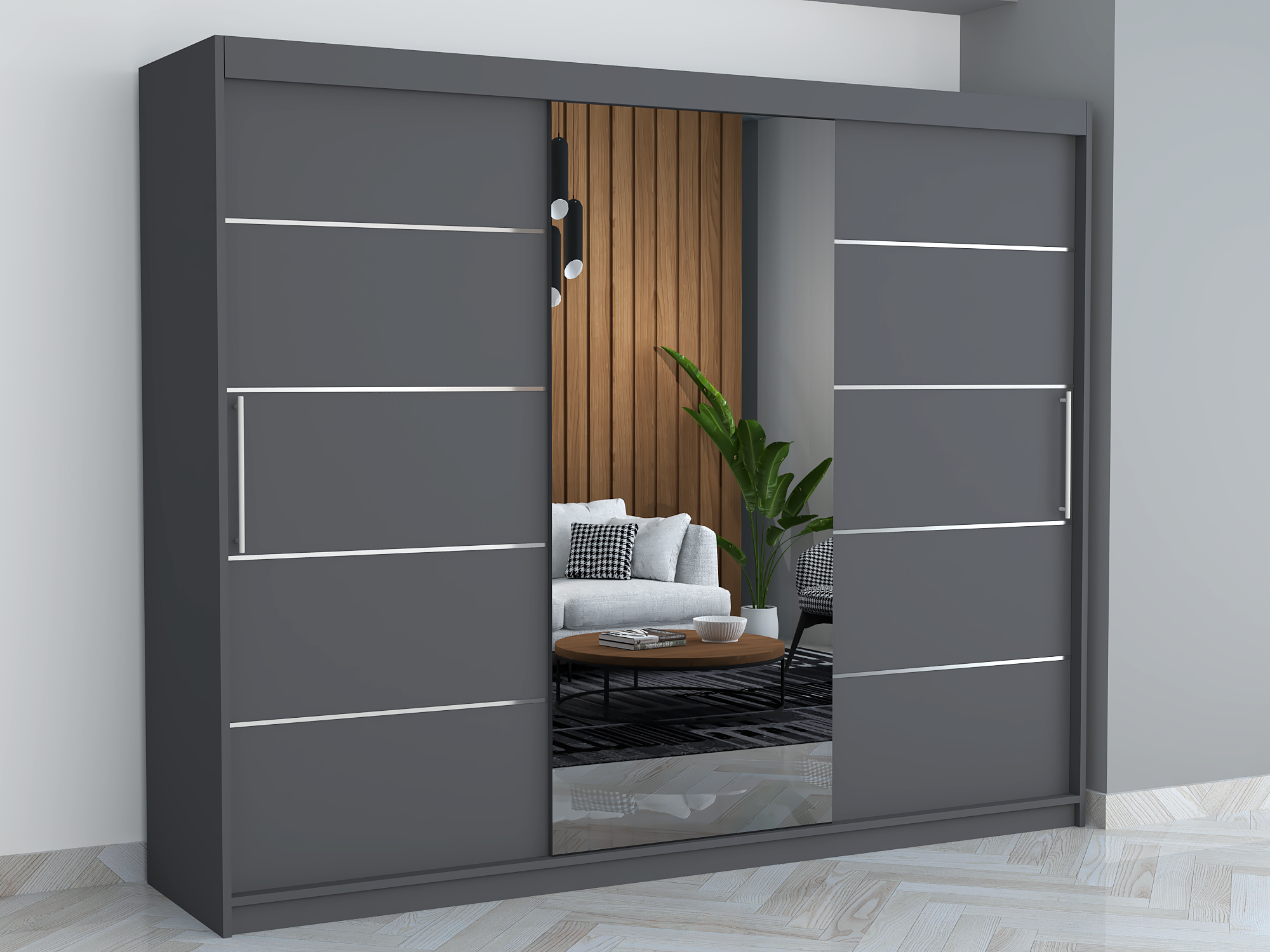 Dressing Smart 250 Gri cu Oglinda