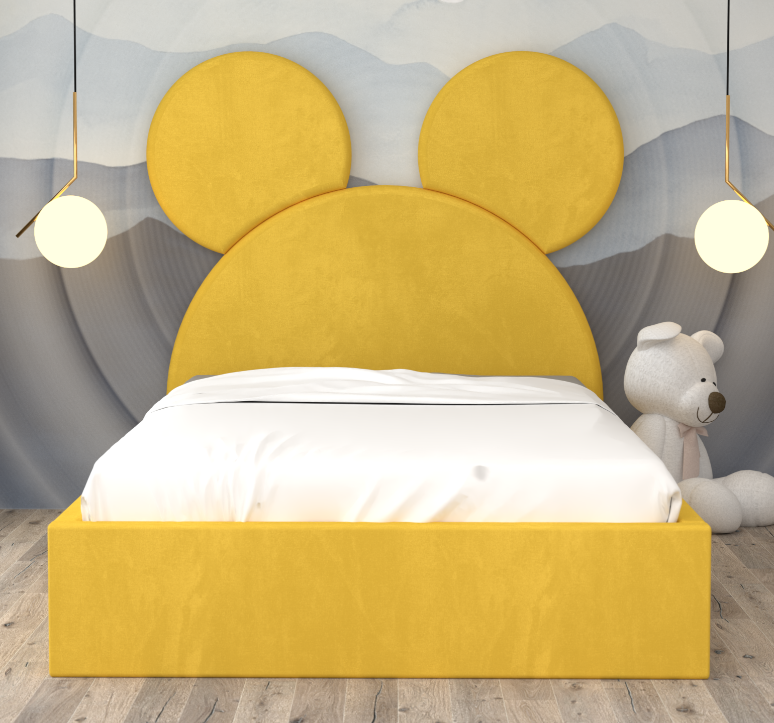 Pat Tapitat Mickey cu Catifea Premium