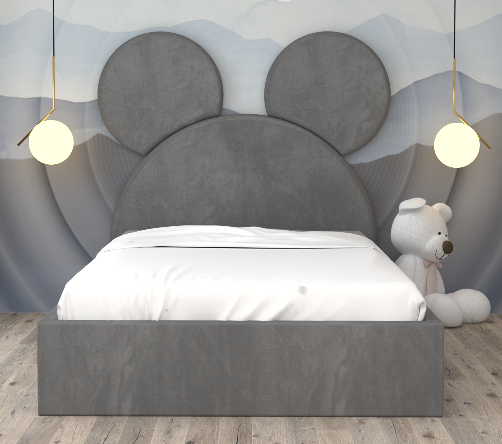 Pat Tapitat Mickey cu Catifea Premium