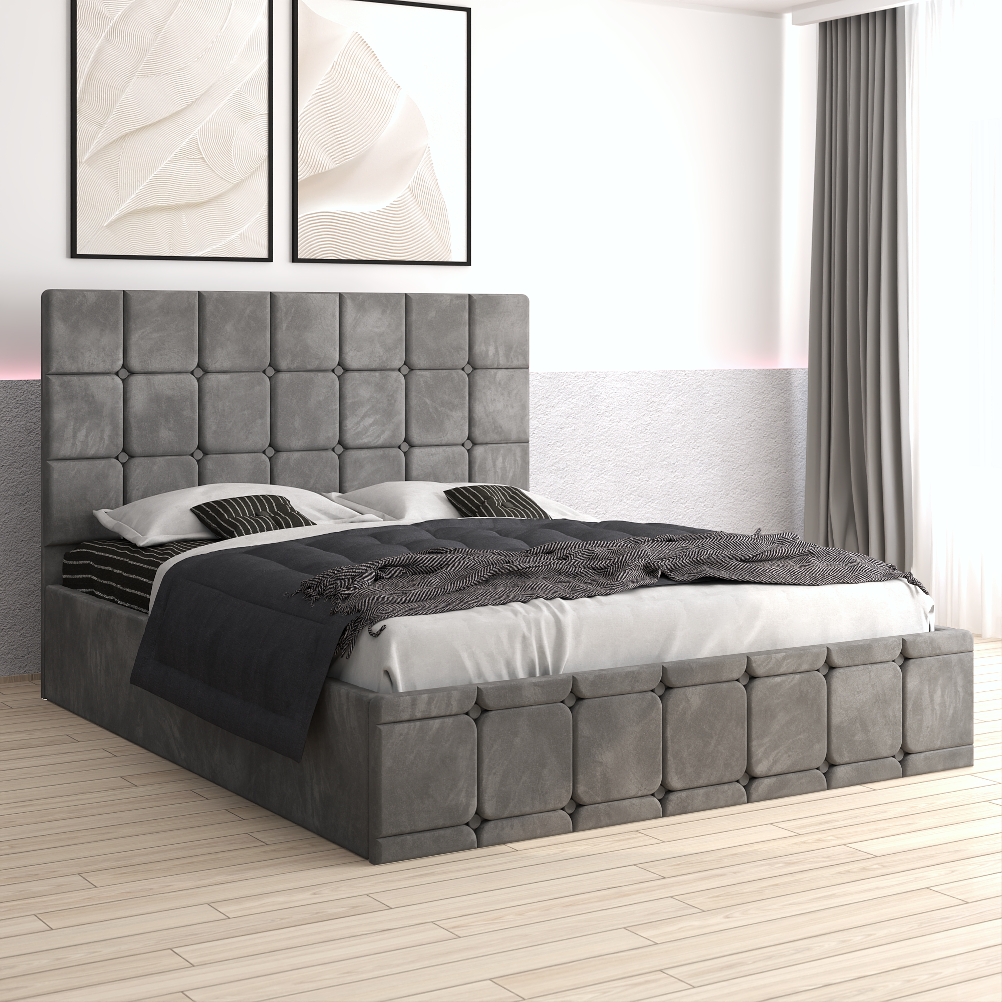 Pat Tapitat Roma Gri Catifea Premium