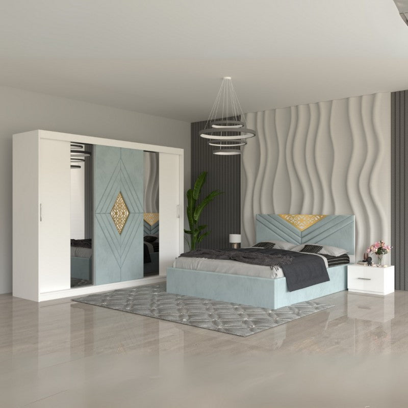 Dormitor Royal Lemon Pat Tapitat, Dressing 250 Si 2 Noptiere