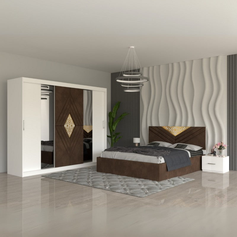 Dormitor Royal Maro Pat Tapitat, Dressing 250 Si 2 Noptiere