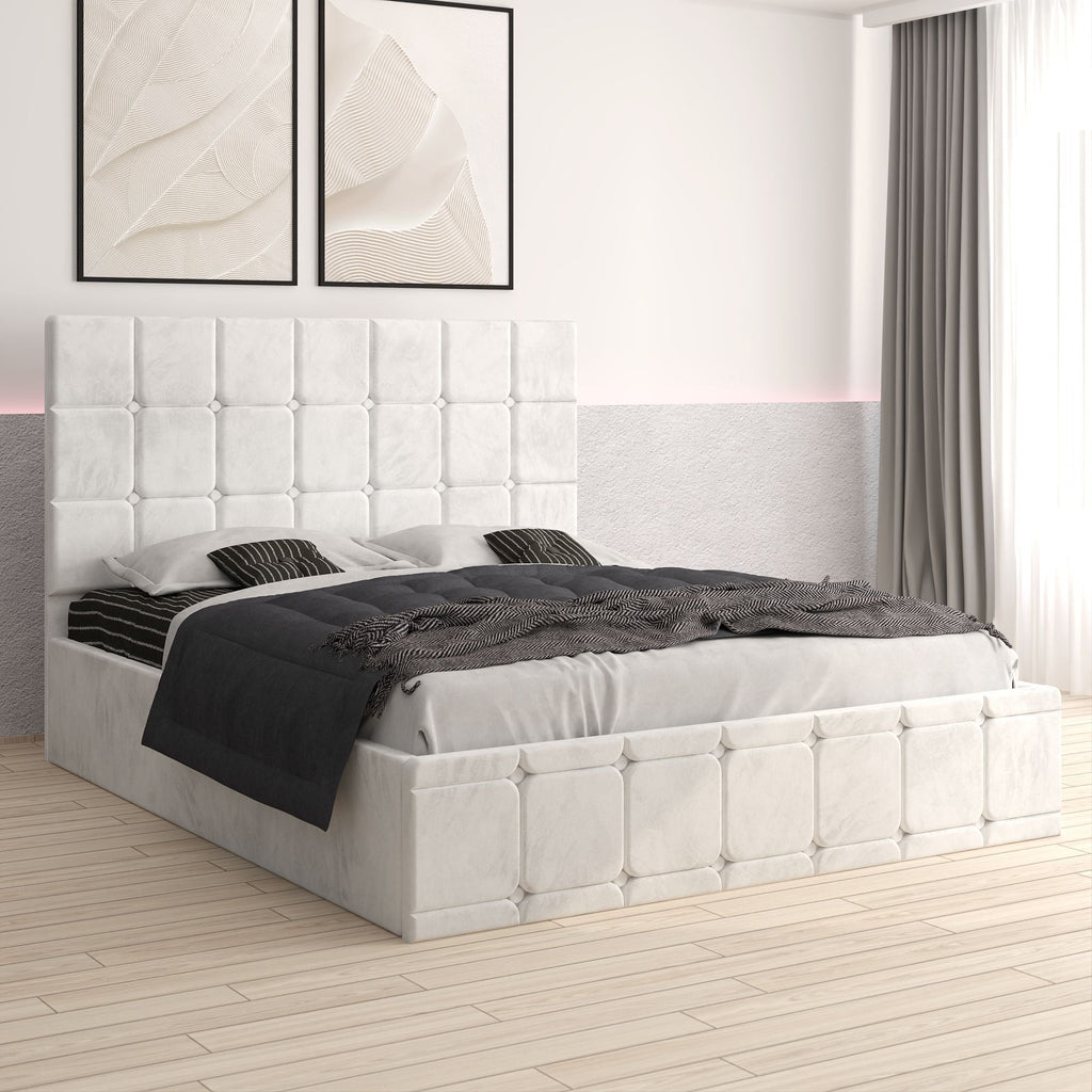 Pat Tapitat Roma Alb Catifea Premium