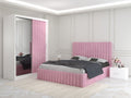 Dormitor Melania Roz cu Dressing Tapitat