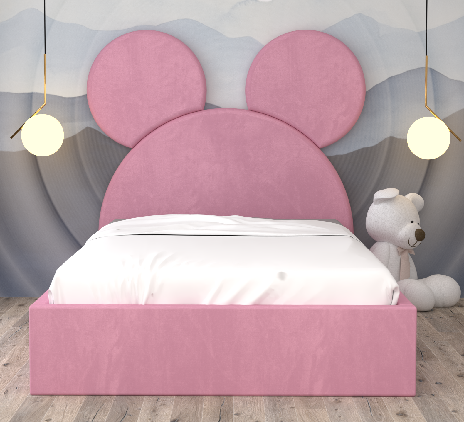 Pat Tapitat Mickey cu Catifea Premium