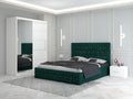 Dormitor Ana Verde cu Dressing Tapitat si 2 Noptiere