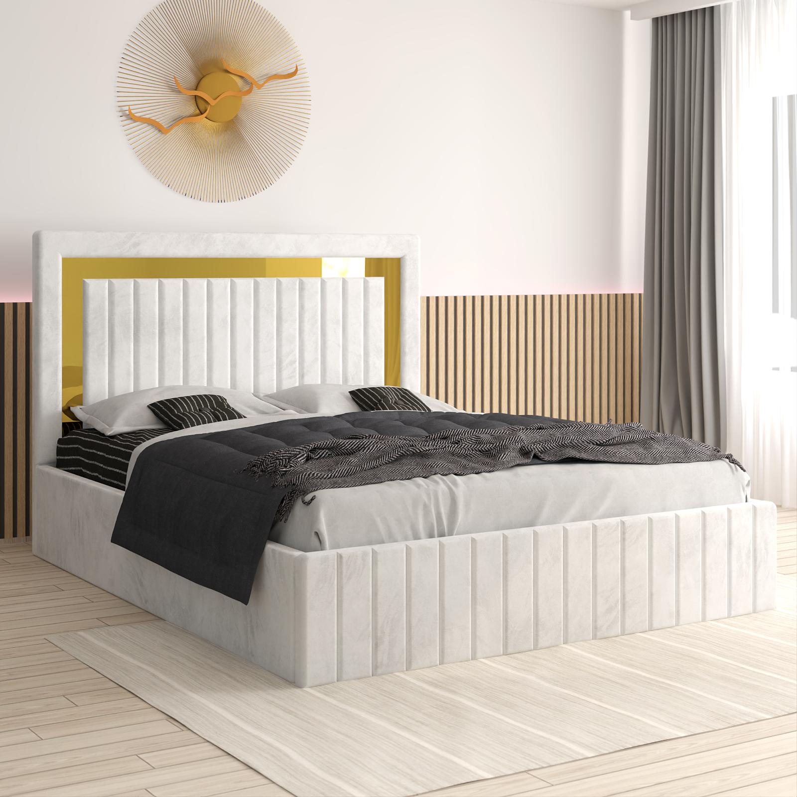 Pat Tapitat Andrei Alb Catifea Premium