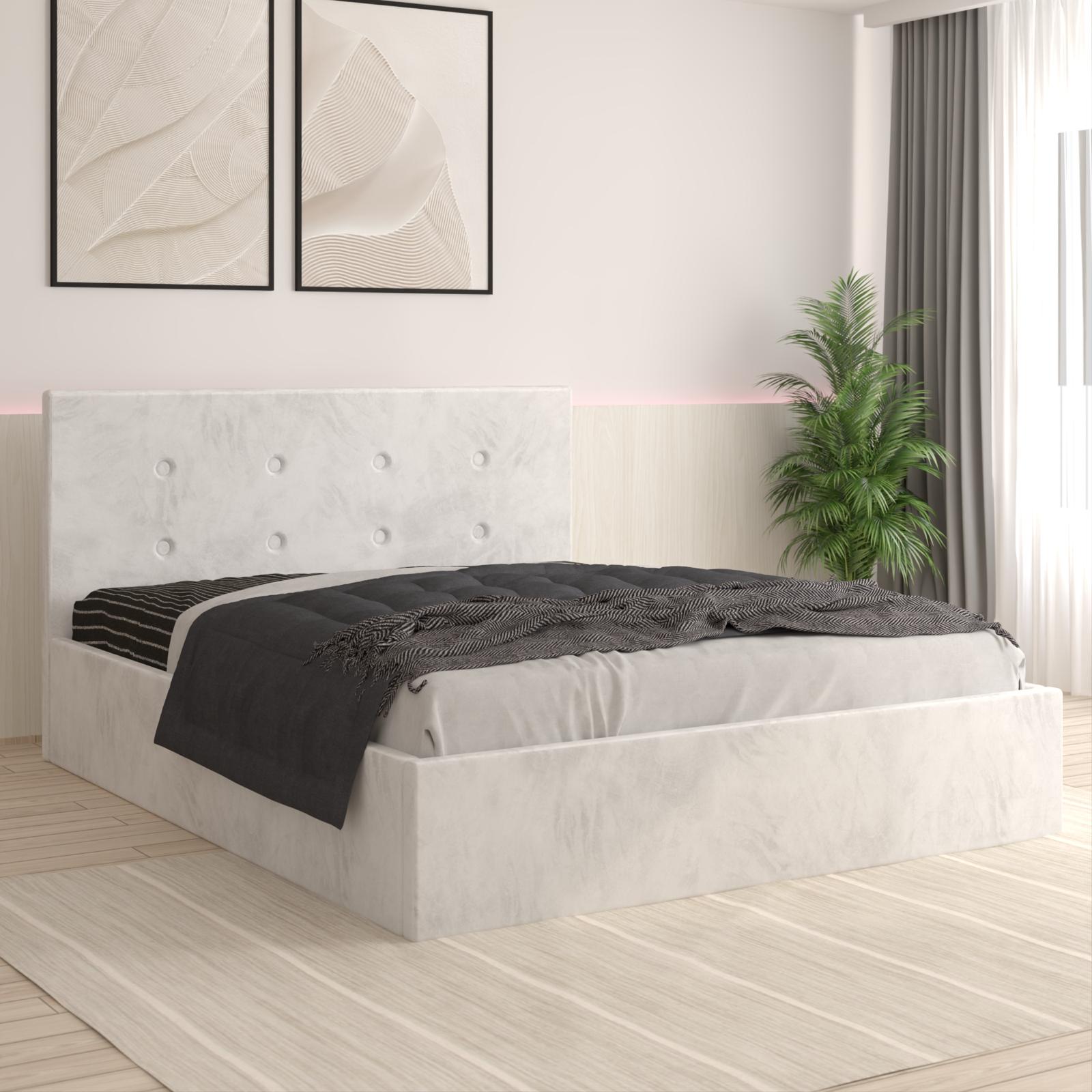 Pat Tapitat Adrian Alb Catifea Premium