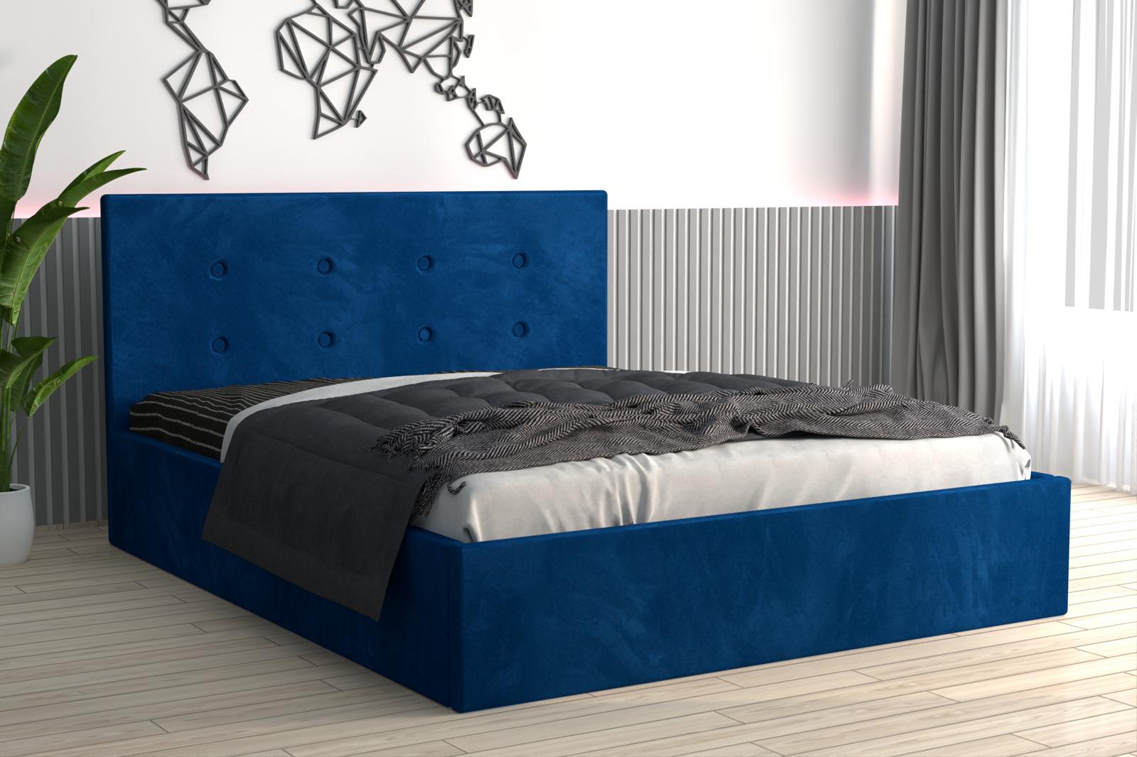 Pat Tapitat Adrian Albastru Catifea Premium