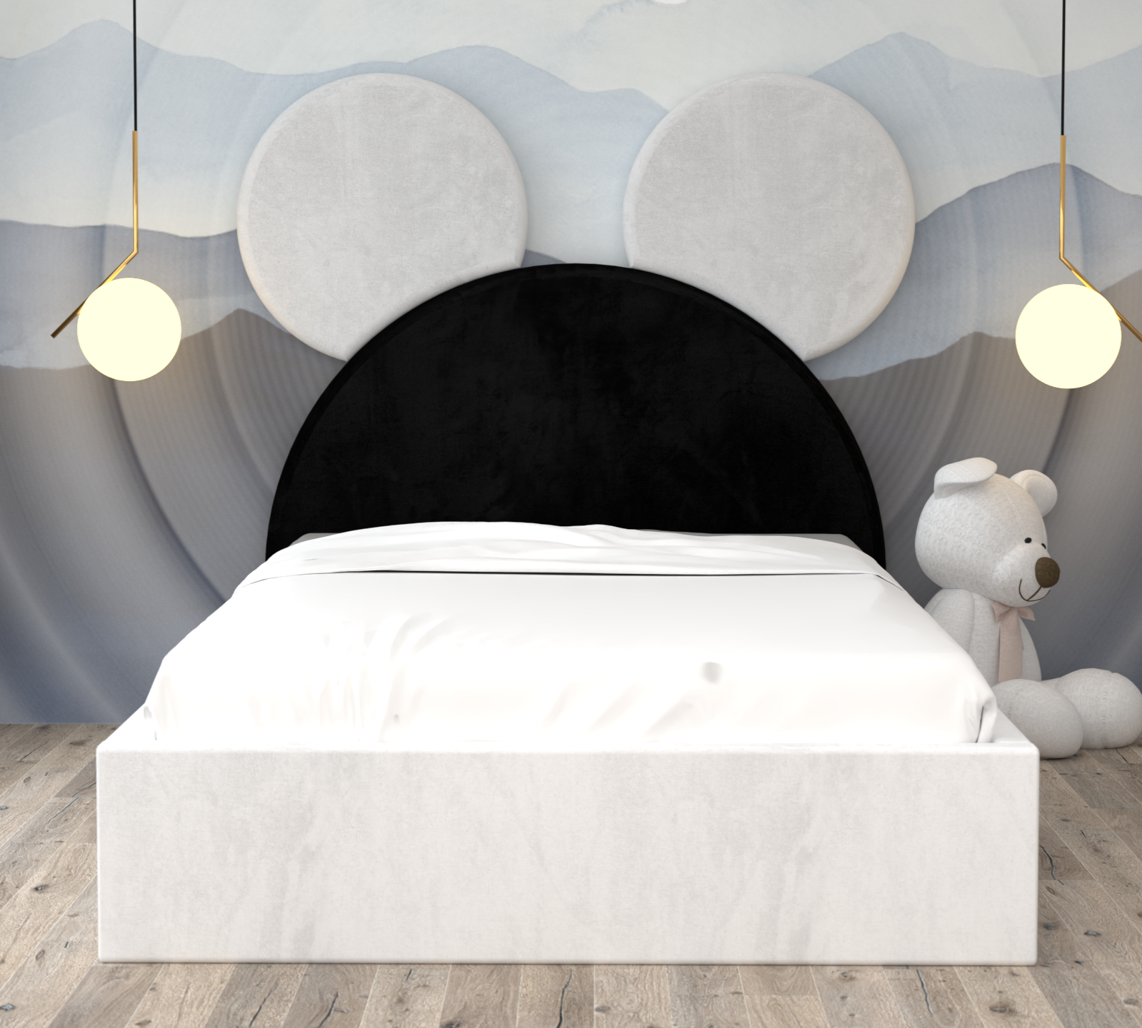 Pat Tapitat Mickey cu Catifea Premium