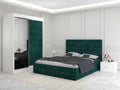 Dormitor Ana Verde cu Dressing Tapitat si 2 Noptiere