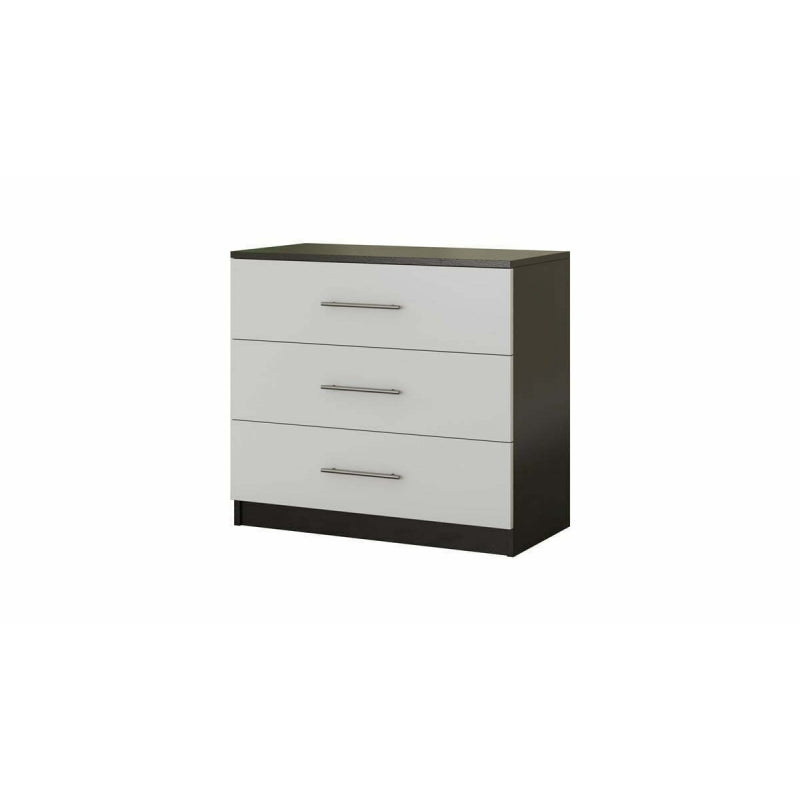 Comoda Alina, Wenge Alb, 90x82x45 cm