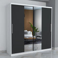 Dresing Smart 200 Alb cu Oglinda si Usi Gri
