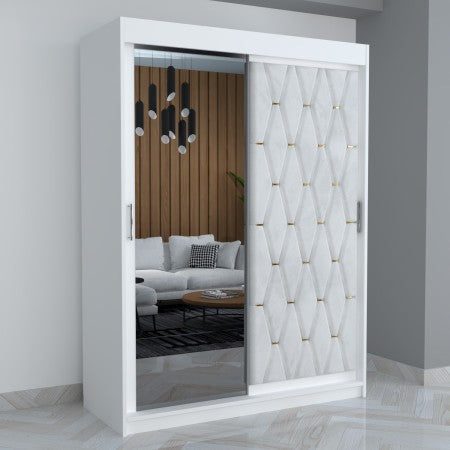 Dressing Tapitat ANA Alb Cu Oglinda