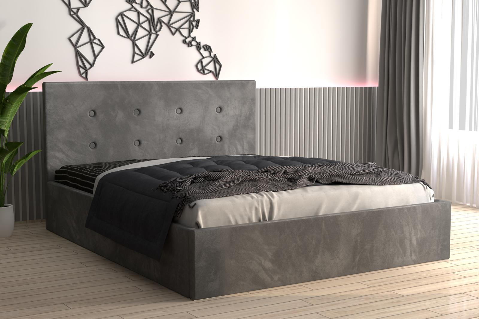 Pat Tapitat Adrian Gri Catifea Premium