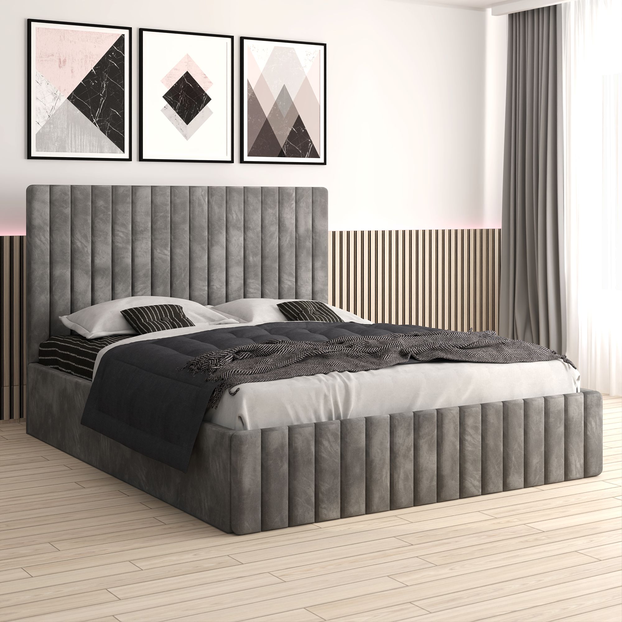 Pat Tapitat Melania Gri Catifea Premium