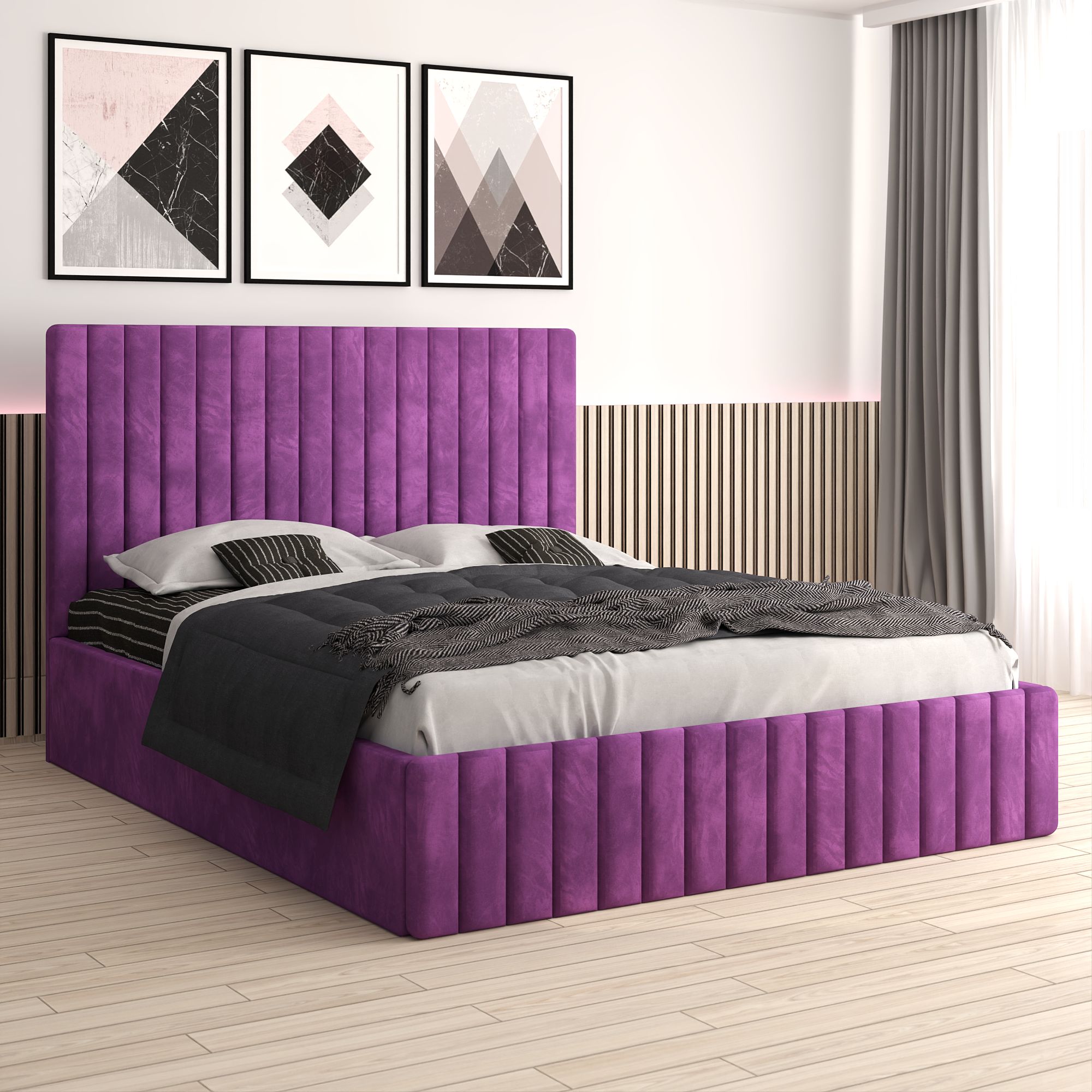 Pat Tapitat Melania Mov Catifea Premium