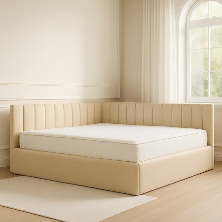 Pat Tapitat De Colt Corina Crem Catifea Premium