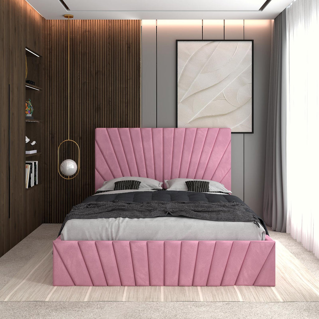 Pat Tapitat Astra Roz Catifea Premium