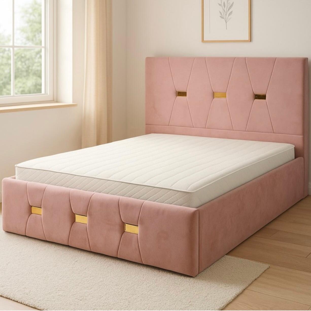 Pat Tapitat MARIA Roz Catifea Premium